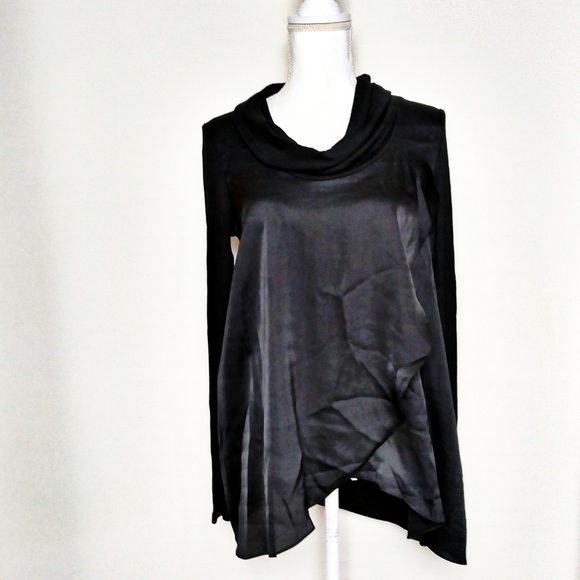 Anthro Deletta Drape Front Cowl Neck Tunic Top - Picture 1 of 9